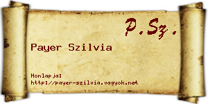 Payer Szilvia névjegykártya