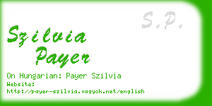 szilvia payer business card